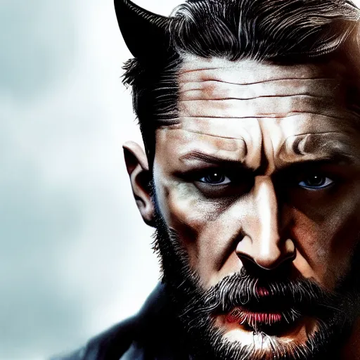 Image similar to Tom Hardy as wolverine 4K quality Photorealism