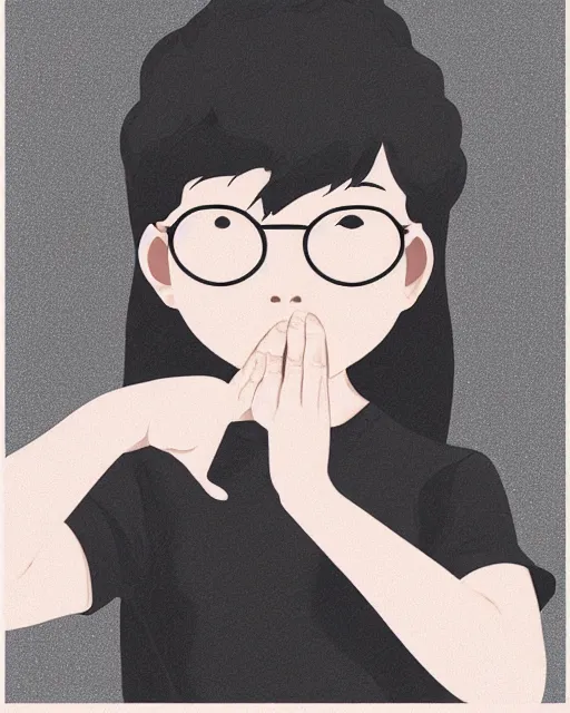 Image similar to a little girl is doing a science experiment. clean cel shaded vector art. minimalist illustration art by lois van baarle, artgerm, helen huang by makoto shinkai and ilya kuvshinov, rossdraws