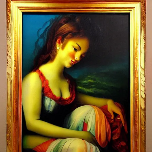 Image similar to oil painting ¥¥¥¥ museum - quality