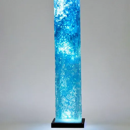 Image similar to blue ice crystal forest sculpture of galaxy