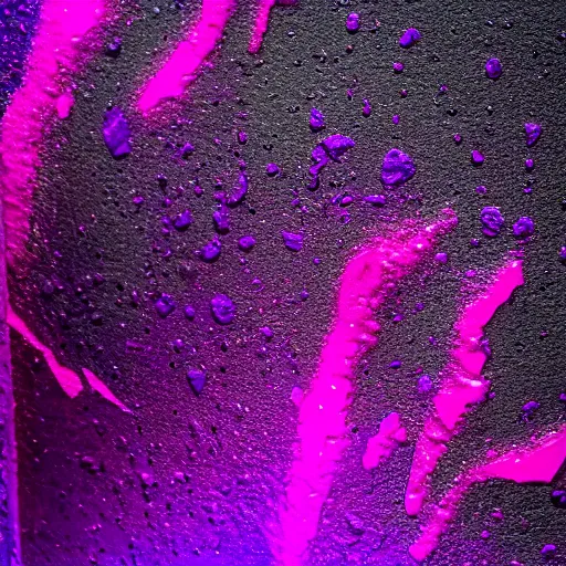 Image similar to 3D statue!!!, purple shattered paint!, glowing lava!!!, conglomerate!, slush!!, organized!, abstract!, black backdrop!, 4k!, award-winning photo!!!!