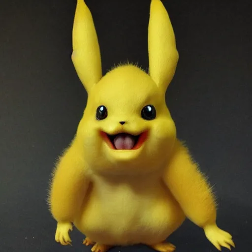 Image similar to disgusting realistic pikachu, baroch flemish, horror, monstrosity, realistic,