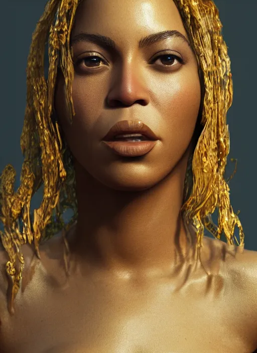 Prompt: beyonce, au naturel, hyper detailed, digital art, trending in artstation, cinematic lighting, studio quality, smooth render, fluorescent skin, unreal engine 5 rendered, octane rendered, art style by klimt and nixeu and ian sprigger and wlop and krenz cushart