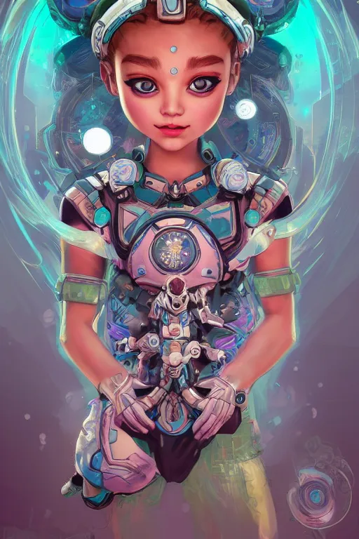 Image similar to symmetry!! portrait of bubbles power puff girl! alien in the style of horizon zero dawn, machine face, intricate, elegant, highly detailed, digital painting, artstation, concept art, smooth, sharp focus, illustration, art by artgerm and greg rutkowski and alphonse mucha, 8 k