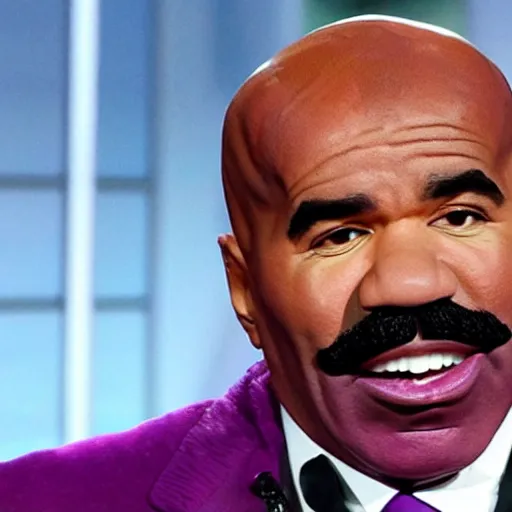 Image similar to Steve harvey covered in purple face