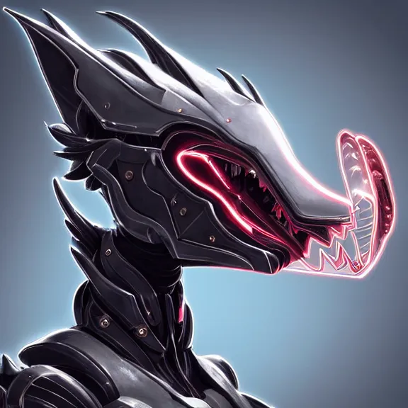 Image similar to close up mawshot of a cute elegant beautiful stunning anthropomorphic female robot dragon, with sleek silver metal armor, glowing OLED visor, facing the camera, the open maw being highly detailed and soft, with a gullet at the end, food pov, micro pov, vore pov, digital art, pov furry art, anthro art, furry, warframe art, high quality, 3D realistic, dragon mawshot, maw art, macro art, micro art, dragon art, Furaffinity, Deviantart, Eka's Portal, G6