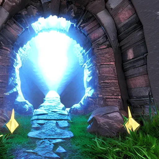 Image similar to dark portal entrance, 3d fantasy video game