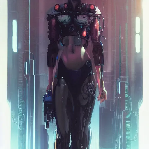 Image similar to ( h 0 c 0 k ) cyberpunk epic portrait by gaston bussierre and charles vess and james jean and erik jones and rhads, inspired by ghost in the shell, beautiful fine face features, intricate high details, sharp, ultradetailed