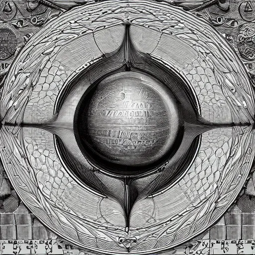 Prompt: A detailed etch of the ophanim, ezekiel vision, biblically accurate, angel spheres, 8K, ezekiel's wheel, intricate lineart, textured, detailed, the most anatomically detailed organism in the universe, clean lineart, intertwined 3D circles, 3D globe-sphere-grid