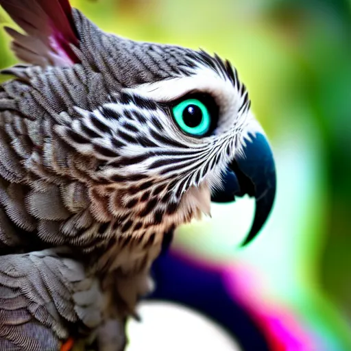 Image similar to a parrot - cat - hybrid, animal photography