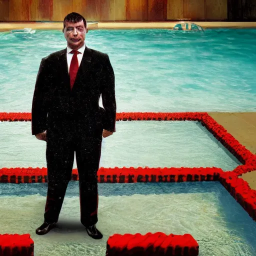 Prompt: G-man standing in a pool of blood