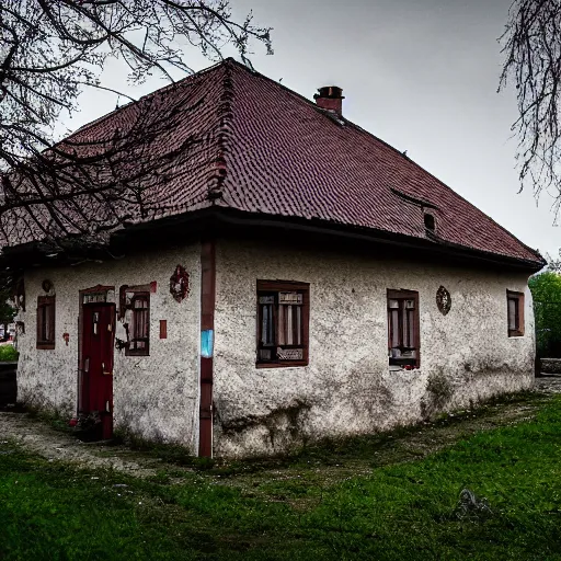 Image similar to A house in a Polish village, photography