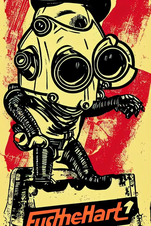 Image similar to fallout 7 6 retro futurist illustration art by butcher billy, sticker, colorful, illustration, highly detailed, simple, smooth and clean vector curves, no jagged lines, vector art, smooth andy warhol style