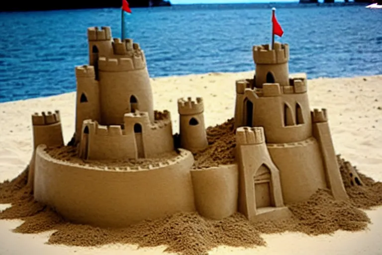 Image similar to a completed sand castle