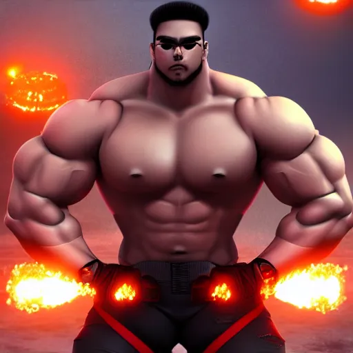 Prompt: ccp bara anime man with huge muscles in a speedo commanding an army of tanks, highly detailed, artstation, soft lights, photorealistic, octane render