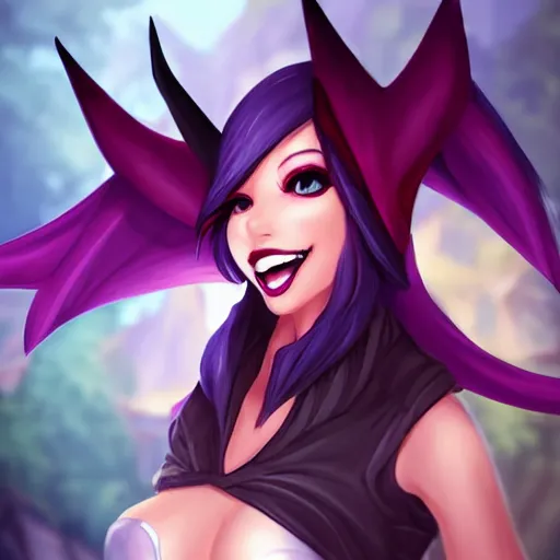 Prompt: league of legends, xayah, kai'sa, best friends, funny, flirty, smiling, playing, photo