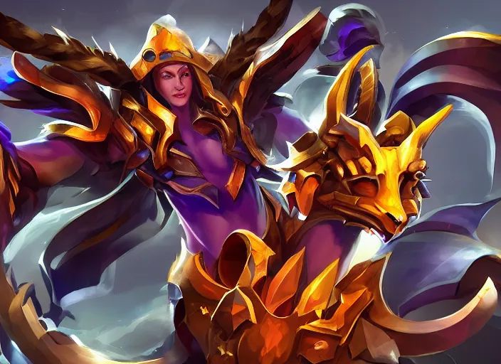 Prompt: champion splashart of champion made out of the number 7