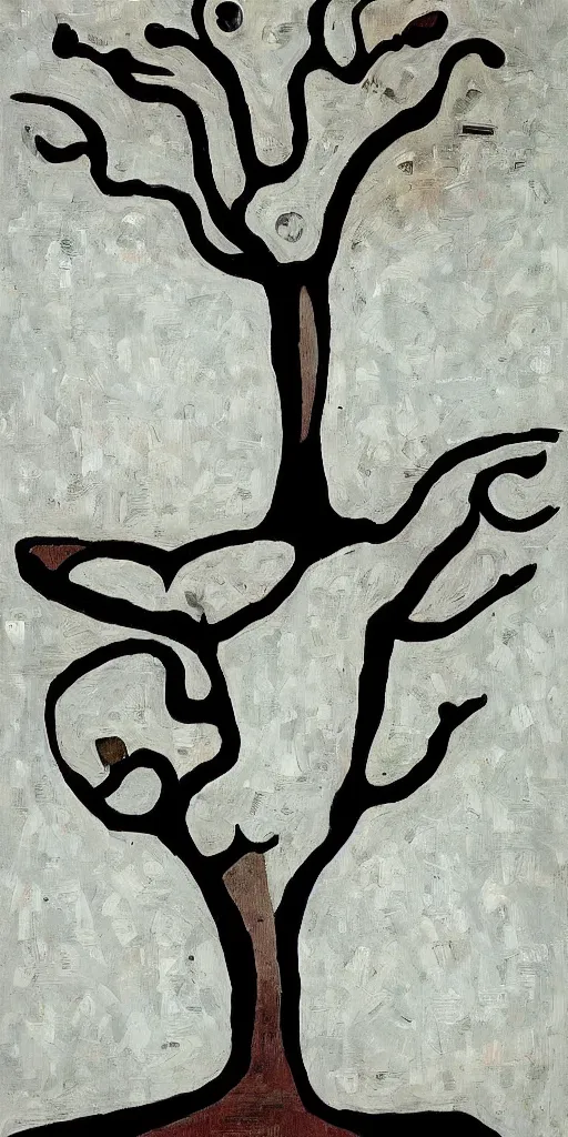 Prompt: cubist artwork of a tree, in the style of Salvador Dalí