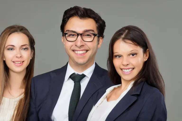 Image similar to lawyer with his two girlfriends