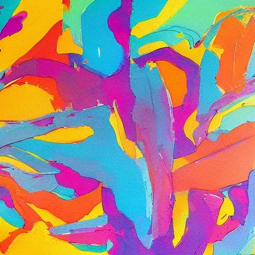 Image similar to smooth colourful painting