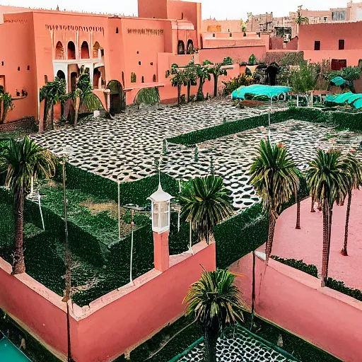 Prompt: amazing ryad marrakech landscape format