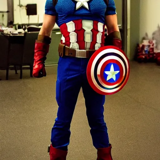 Image similar to the dude as captain america