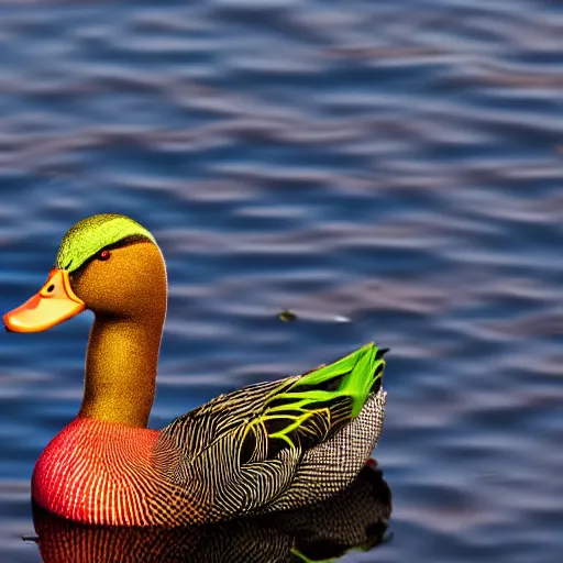 Image similar to a multicolored duck