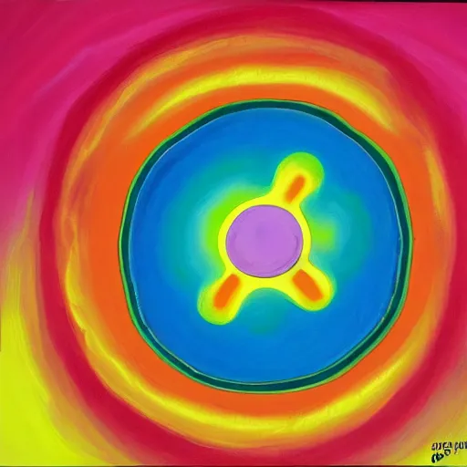 Image similar to peter max painting of coronavirus