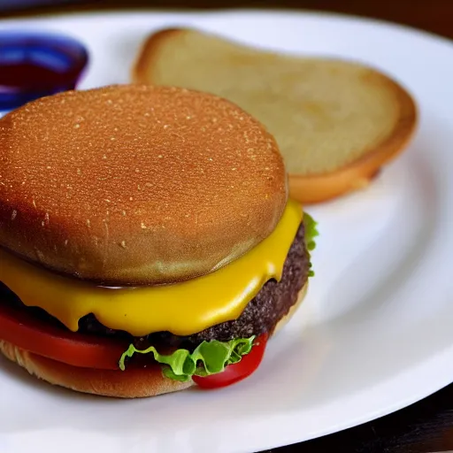 Prompt: cheeseburger with no cheese