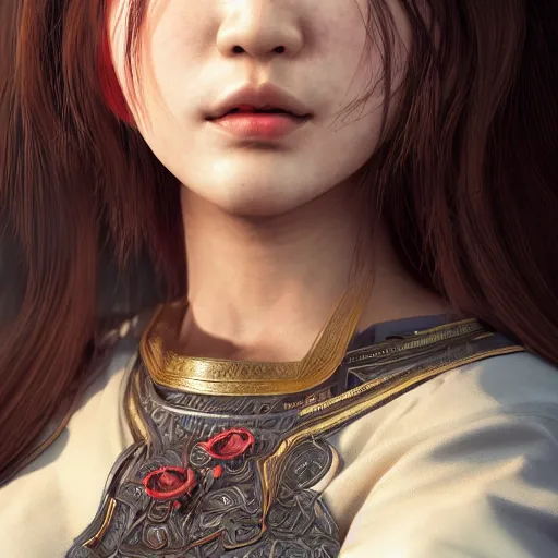 Image similar to portrait of Lin Xiao, digital art, highly detailed, concept art, intricate, sharp focus, Trending on Artstation HQ, deviantart, unreal engine 5, 4K UHD image