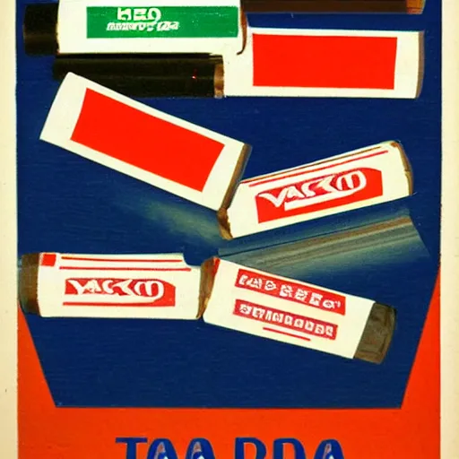 Prompt: vintage cigarette pack, by tadanori yokoo