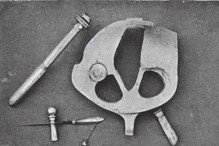 Image similar to photograph of a tool for trepanation | intricate