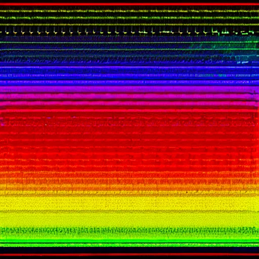Prompt: analog glitch rainbow pixel waves on crt tv