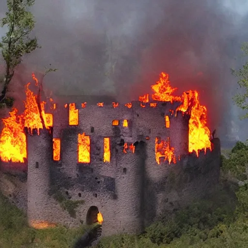 Image similar to castle inferno