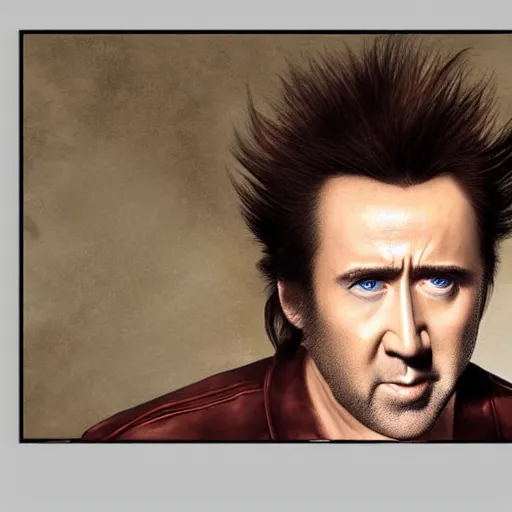 Image similar to photo realistic, ultra detailed photo of nicolas cage as wolverine