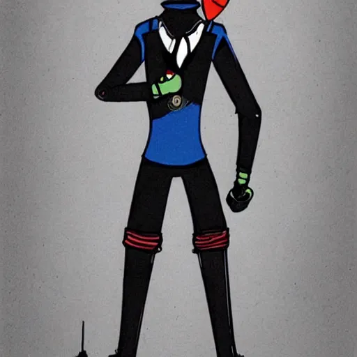 Image similar to concept art, stylized, super exaggerated proportions, concept design, male, science fiction suit, in the style of jamie hewlett