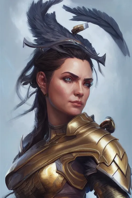 Image similar to amazon valkyrie athena, d & d, fantasy, portrait, highly detailed, headshot, digital painting, trending on artstation, concept art, sharp focus, illustration, art by artgerm and greg rutkowski and magali villeneuve