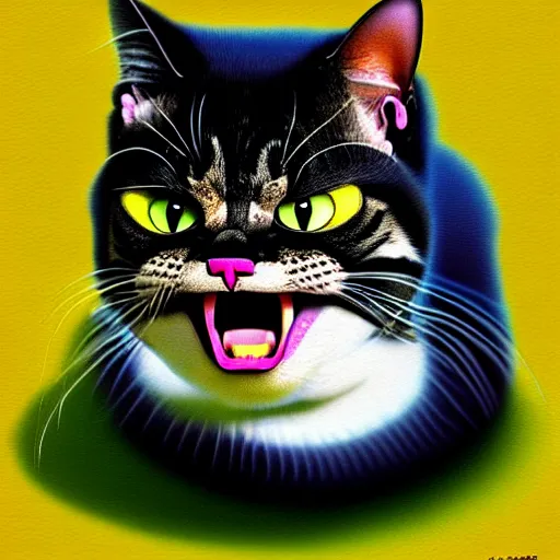 Image similar to angry cat by vasya lozhkin
