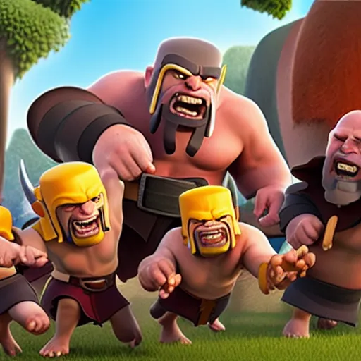 Image similar to clash of clans hog rider, photorealistic, 8k