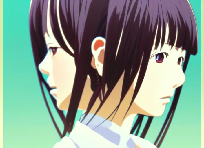 Image similar to anime visual portrait of a young japanese woman looking around the kitchen, cute face by ilya kuvshinov, yoshinari yoh, makoto shinkai, katsura masakazu, dynamic perspective pose, detailed facial features, kyoani, rounded eyes, crisp and sharp, cel shad, anime poster, ambient light, cinematic film