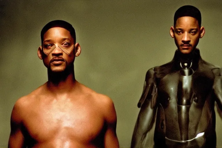 Prompt: will smith as a character from the matrix, cinematic, ultra realistic, by bill henson - n 6