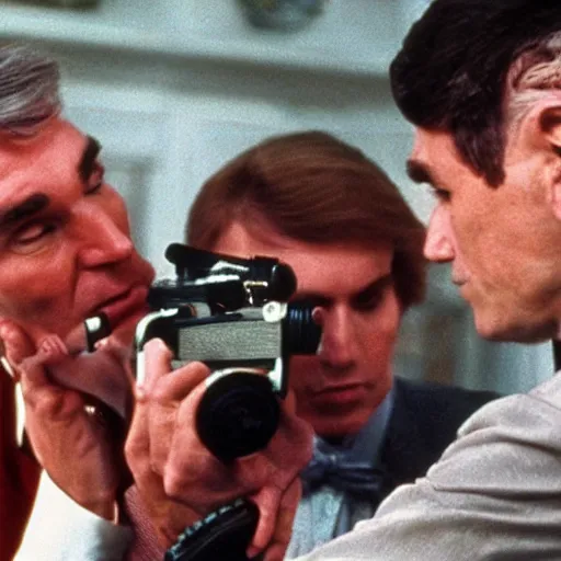 Prompt: bill nye shooting dr oz in the head, soviet union, 1 9 8 7