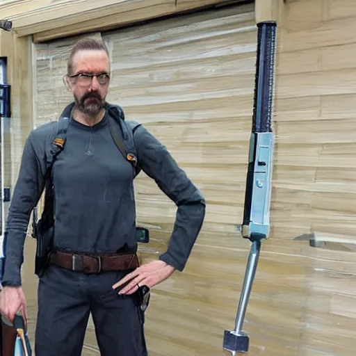 Image similar to gordon freeman in real life