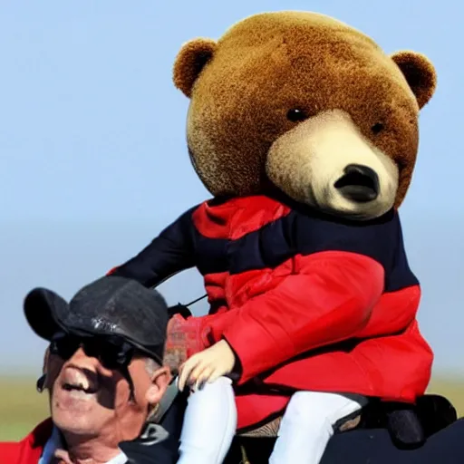 Image similar to vladimir putin riding a bear