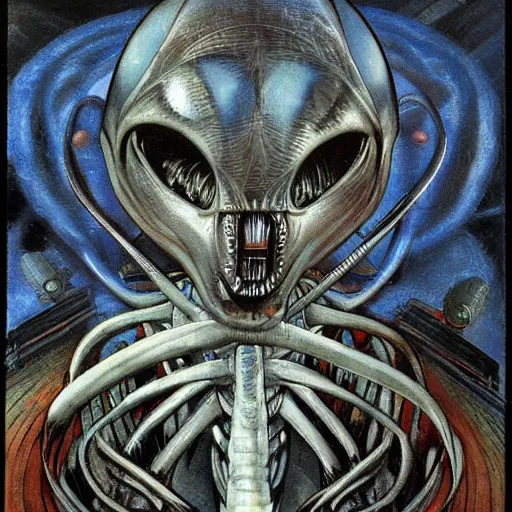 Image similar to alien by viktor vasnetsov