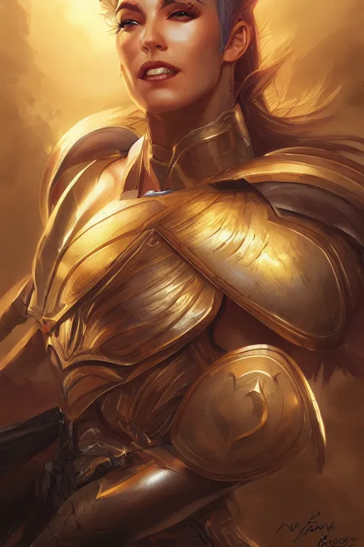 Image similar to amazon valkyrie athena, d & d, fantasy, portrait, highly detailed, headshot, digital painting, trending on artstation, concept art, sharp focus, illustration, art by artgerm and greg rutkowski and magali villeneuve