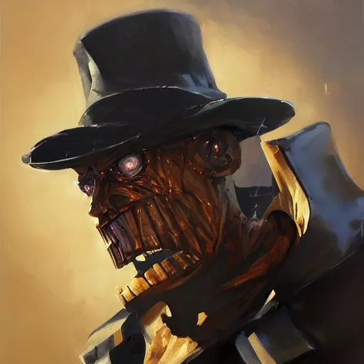 Image similar to greg manchess portrait painting of partially armored freddy krueger as overwatch character, medium shot, asymmetrical, profile picture, organic painting, sunny day, matte painting, bold shapes, hard edges, street art, trending on artstation, by huang guangjian and gil elvgren and sachin teng