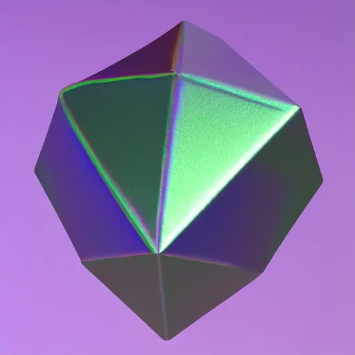 Prompt: low poly iridescent dimaond, prism