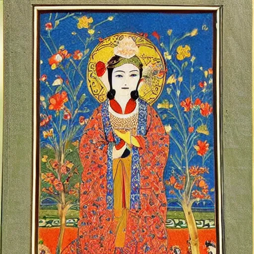 Image similar to a persian miniature painting, high detail, high quality