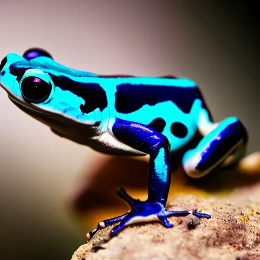 Prompt: an award winning photo of a poison dart frog looking at the camera, nature photography, National Geographic, 4k